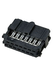 1658621-2, AMP-Latch-14 розетка на шлейф 2,54мм с крышк.б/ф