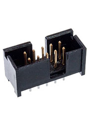 5103308-1, AMP-Latch-10 вилка на плату прямая 2.54мм без защелки