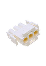 350766-4, UMNL вилка на кабель 1х3 контакта 6.35мм (хол)