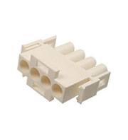 350779-1, UMNL вилка на кабель 1х4 контакта 6.35мм