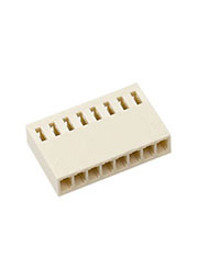HU-8, розетка на кабель шаг 2.54мм с контактами (137-08HT)