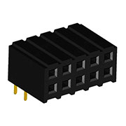 PBD2-10R  (DS1026-13-2x5S8BR),  гнездо на плату 2ряда угловое шаг2.0мм