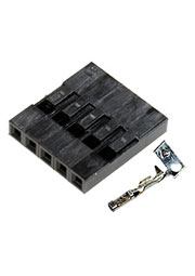 BLS-5, гнездо на кабель шаг 2.54мм 1x5 с контактами (130A-S05)