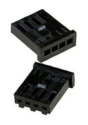 280359, 280359-0 розетка на кабель 1х4 контакта 2.54мм AMPMODU ModII