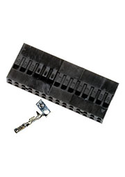 BLD-28, гнездо на кабель шаг 2.54мм 2x14 с контактами (130A-D28)