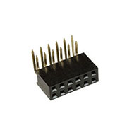 PBD-12R, гнездо на плату шаг 2.54мм 2x6 угловое (114-A-DR12G)