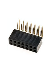 PBD-14R, гнездо на плату шаг 2.54мм 2x7 угловое (114-A-DR14G)