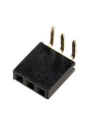 PBS-3R, гнездо на плату шаг 2.54мм 1x3 угловое (114-A-SR03G)