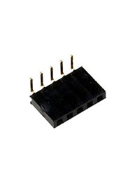PBS-5R, гнездо на плату шаг 2.54мм 1x5 угловое (114-A-SR05G)
