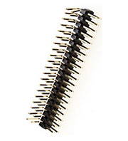 PLD2-40R, вилка штыревая 2мм 2x20 угловая (113-DR40G)