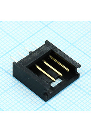 280371-2, вилка закр.на плату 1х4 к. 2.54мм позол.AMPMODU MODII