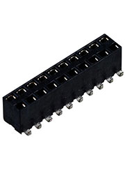 969973-4, SMD розетка на плату 2x4 контакта 2.54мм серия HV100