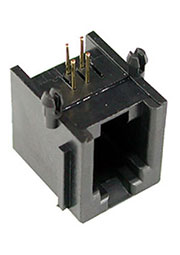 TJ3B-6P4C, розетка телеф. на плату тип 3B