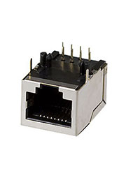 TP8P8C, TP8P8C (RJ45) розетка телефон.на плату. экран.cat.5E, 05-1122