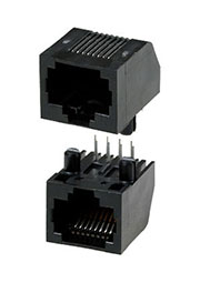 5555164-1, RJ45 розетка телефонная на плату 8P8C угловая