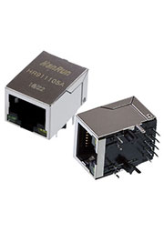 HR911105A, 8P8C розетка на плату RJ45 10/100Мб