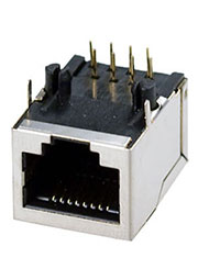 TP8P8C (RJ45) розетка CAT5E длинная, на плату 8P8C экранированная Cat.5E