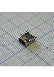 miniUSB A B-03 на плату, розетка угловая SMD