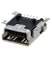 USB/M-1J, разъем mini USB на плату 5 контактов (=1734035-2)