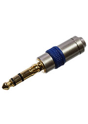 1-131G, штекер аудио 6.35мм стерео металл  на кабель "позолоченный"