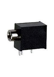 ST-215N-04, разъем аудиостерео 3.5мм "гнездо" 3 контакта угловой на плату