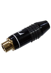 1-225G WHITE, гнездо RCA металл на кабель белый "позолоченный"