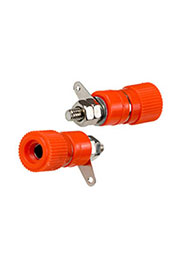 1-650 red, гнездо банан 33мм пластик на корпус красный