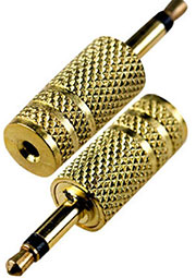 2-015G, переходник 3.5мм штекер моно - 2.5мм гнездо моно металл"позолоченный"