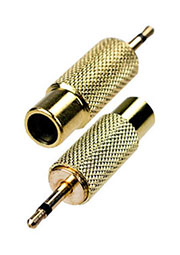 2-192G, переходник 2.5мм штекер моно - RCA гнездо  "позолоченный"