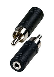 2-196, переходник RCA штекер - 2.5мм гнездо моно пластик