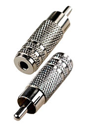 2-224, переходник RCA штекер - 3.5мм гнездо моно металл