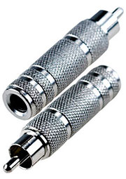 2-254, переходник RCA штекер - 6.35мм гнездо моно металл