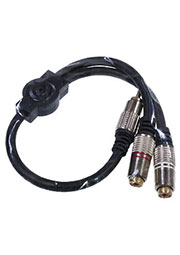 3-0311, переходник штекер RCA-2 гнездо RCA , 0.2 м металл"позплоченный"