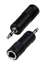 2-100, переходник 3.5мм штекер моно - 6.35мм гнездо моно пластик