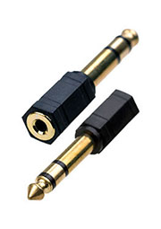 2-121G(NP-553G), переходник 6.35мм штекер стерео - 3.5мм гнездо стерео плас.