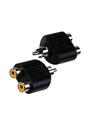 2-260 (NP-560), переходник RCA штекер - 2 x RCA гнездо пластик