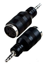 2-300, переходник 3.5мм штекер стерео - DIN 5 pin гнездо пластик
