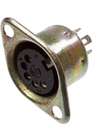 1-368, разъем DIN 5 контактов гнездо металл на корпус