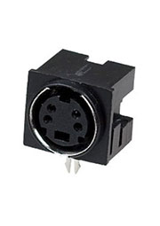 1-480, разъем mini DIN 4 контакта (s-vhs) гнездо пластик на плату
