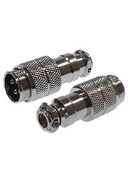 1-563-4, разъем MIC-16 4 контакта штекер металл на кабель