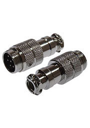 1-563-6, разъем MIC-16 6 контактов штекер металл на кабель