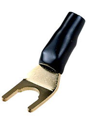 1-691G, вилка акустическая металл "позолоченная" на кабель пайкачер.