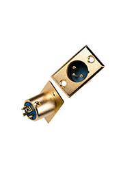 1-530G, разъем XLR 3 контакта штекер металл "позолоченный" на корпус