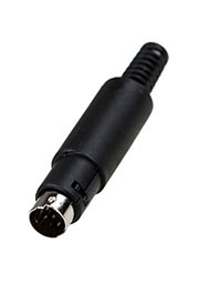 1-460, разъем mini DIN 8 контактов штекер пластик на кабель