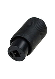 1-601, разъем аудио "точка-тире" гнездо пластик на кабель пайка