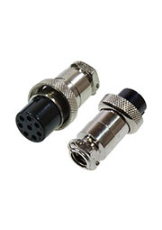 1-661-8, разъем MIC-20 8 контактов гнездо металл на кабель