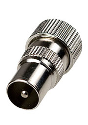 4-006, разъем телевизионный штекер металл на кабель винт (орешек)