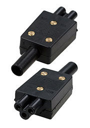 3-023, гнездо сетевое "3 pin" пластик на кабель 250v 10a для notebook