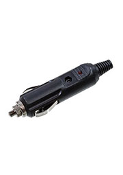 3-403, штекер автоприкуривателя с предоxр., индик., пластик на кабель 16-0203