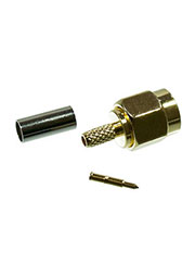 L-KLS1-SMA005, разъем SMA вилка 50Ом на кабель RG-174 обжим